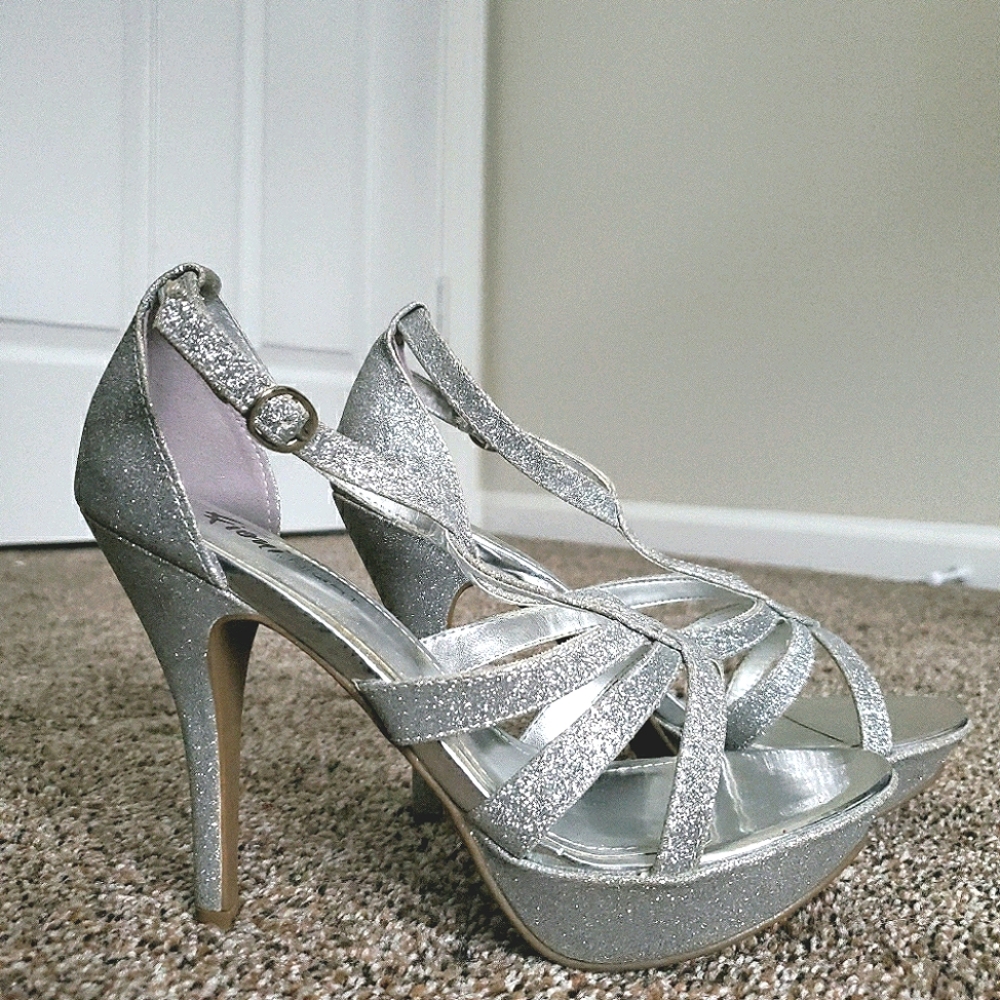 Silver High Heels